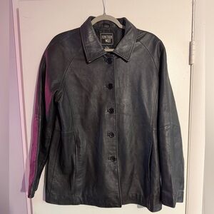 Woman’s Junction West Vintage Black Leather Jacket. Size L